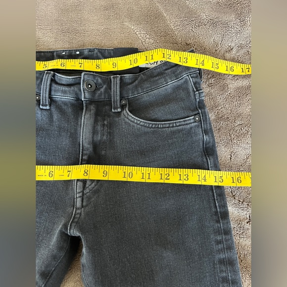 360 Tech Stretch Womens Skinny Low Rise Waist Cropped Jeans Gray 29 - Picture 5 of 11